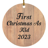 First Christmas As Kid 2023 - Circle Ornament C