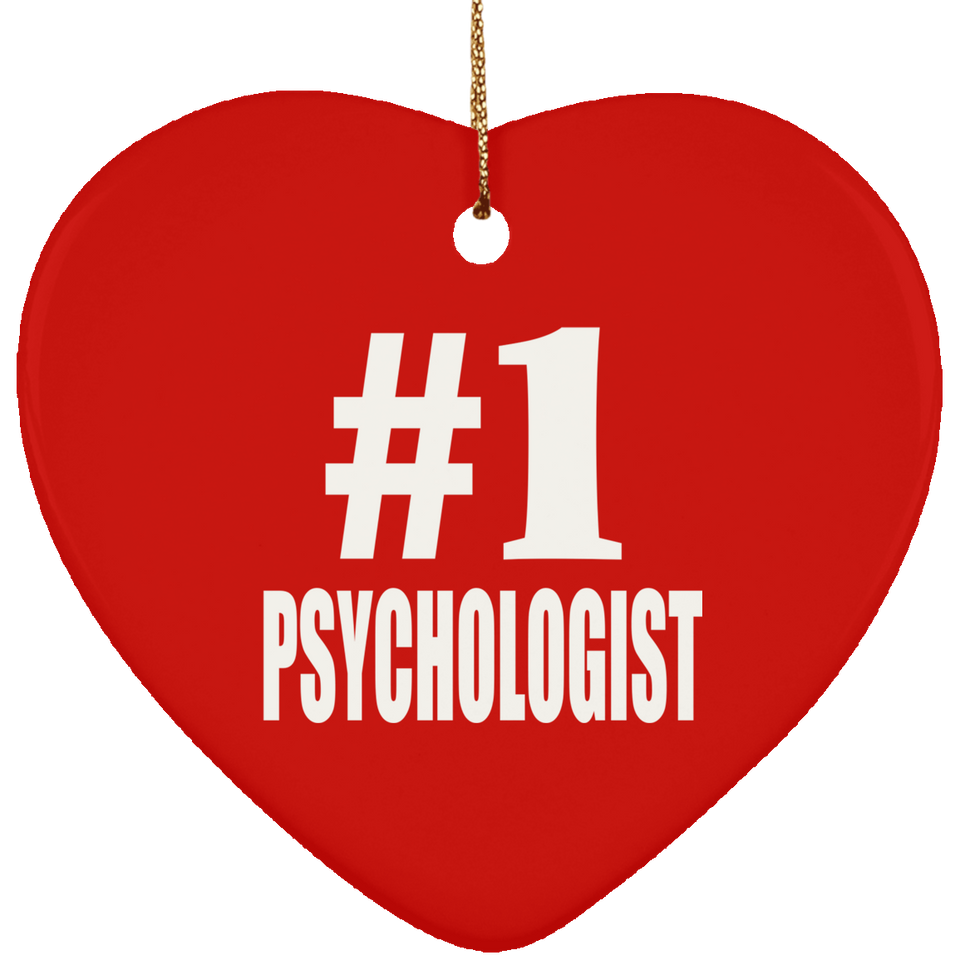 Number One #1 Psychologist - Heart Ornament