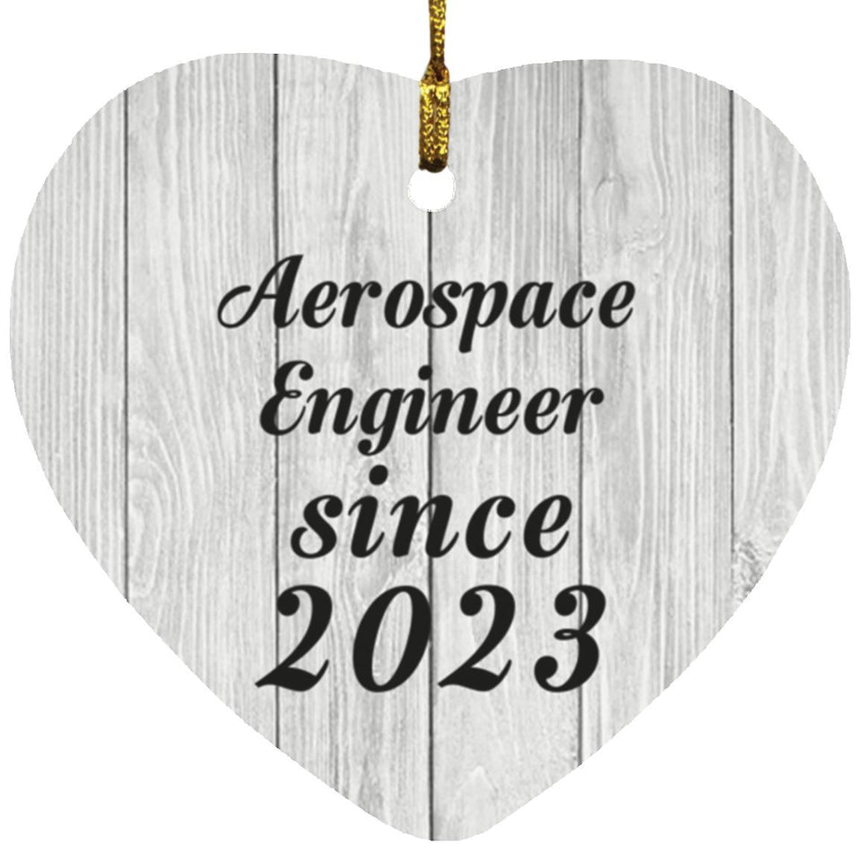 Aerospace Engineer Since 2023 - Heart Ornament F