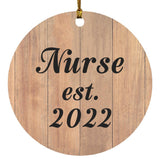 Nurse Established EST. 2022 - Circle Ornament C