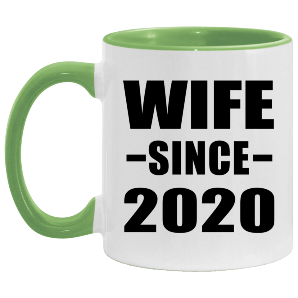 Wife Since 2020 - 11oz Accent Mug Green