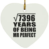 86th Anniversary Square Root of 7396 Years of Mr Perfect - Heart Ornament