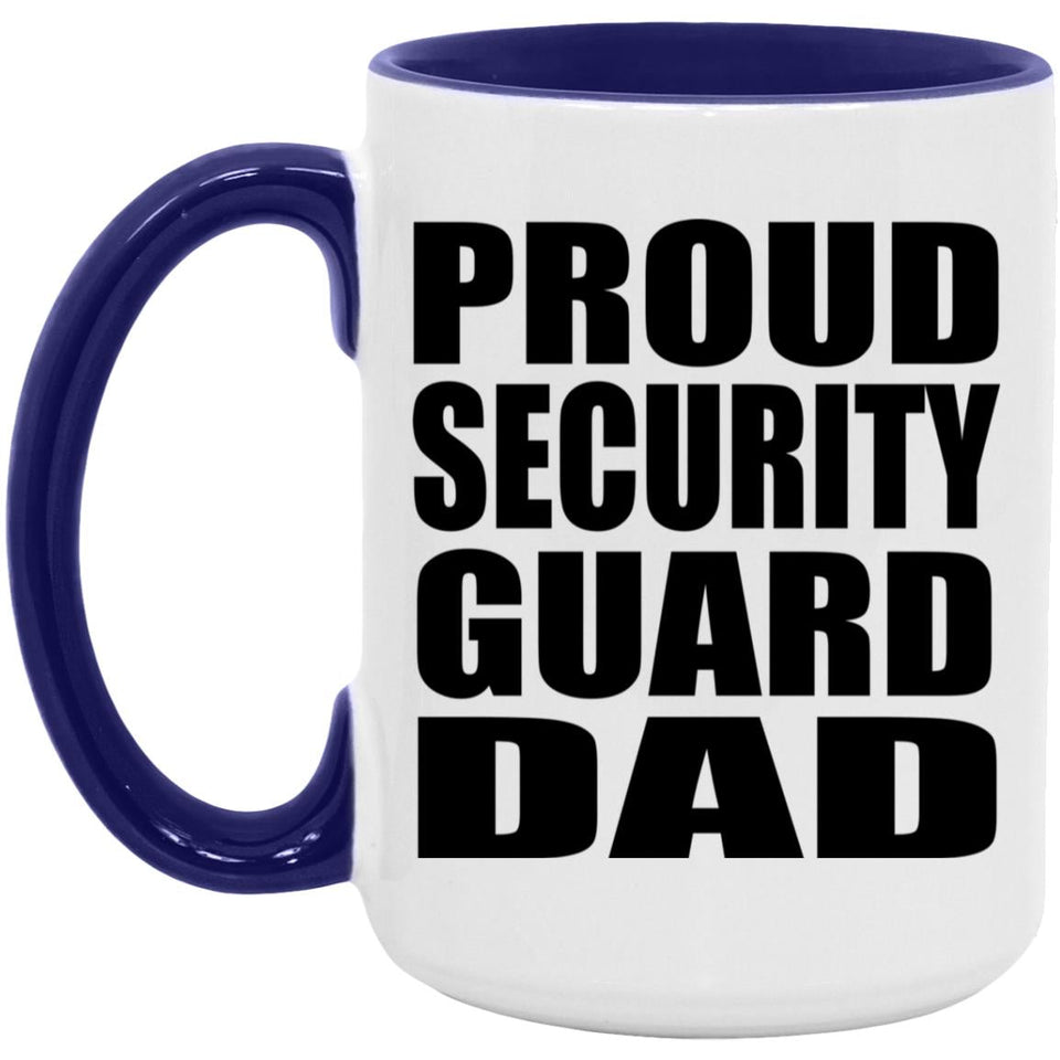 Proud Security Guard Dad - 15oz Accent Mug Purple