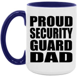 Proud Security Guard Dad - 15oz Accent Mug Purple