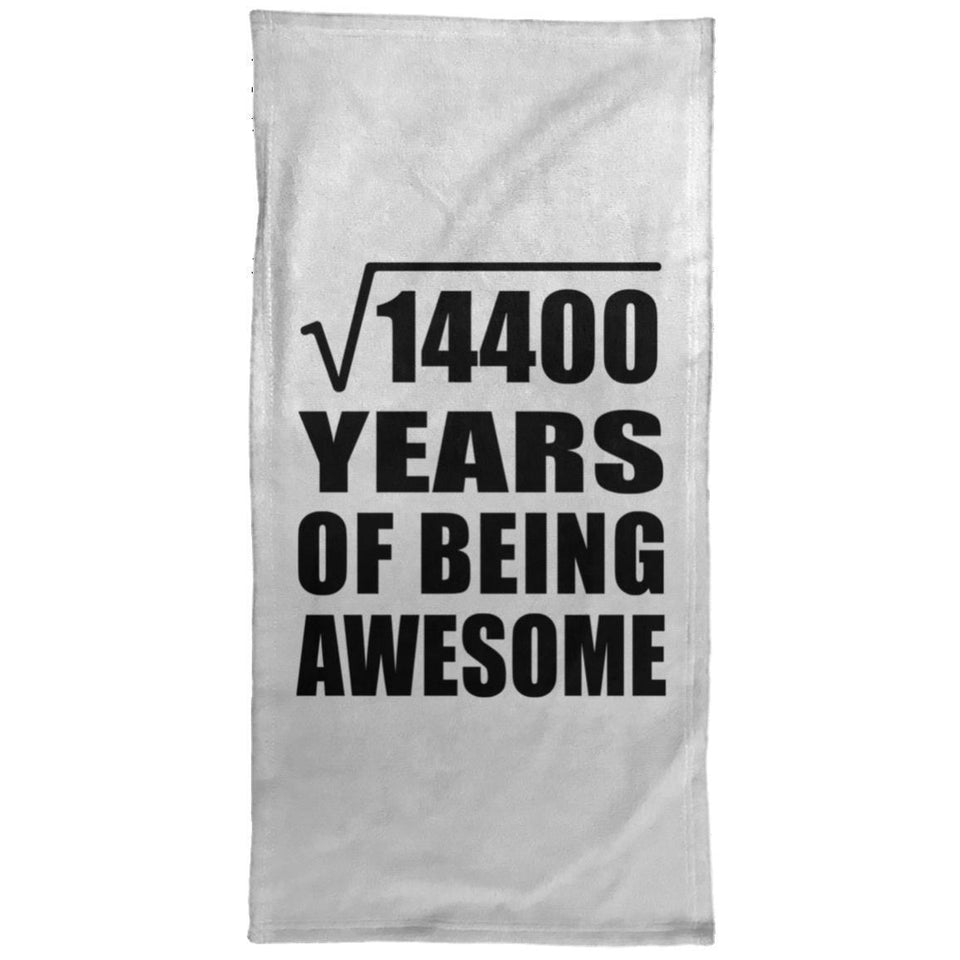 120th Birthday Square Root of 14400 Years of Being Awesome - Hand Towel