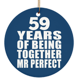 59th Anniversary 59 Years Of Being Mr Perfect - Circle Ornament
