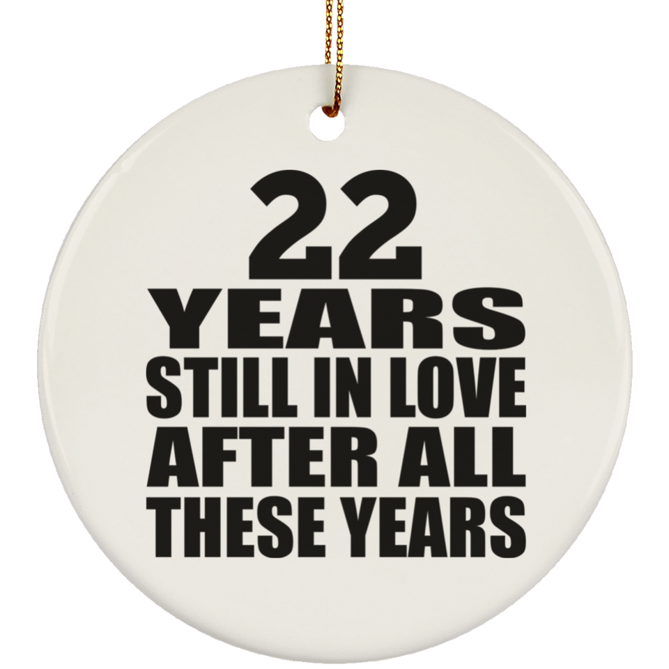 22nd Anniversary 22 Years Still In Love After These Years - Circle Ornament