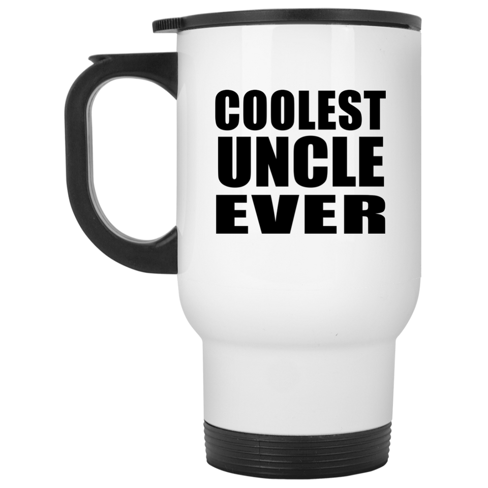 Coolest Uncle Ever - White Travel Mug