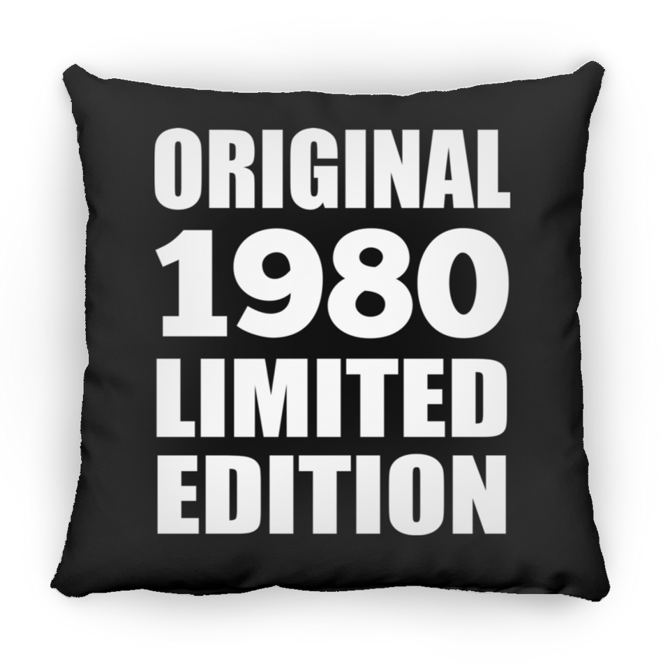44th Birthday Original 1980 Limited Edition - Throw Pillow Black