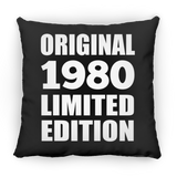 44th Birthday Original 1980 Limited Edition - Throw Pillow Black