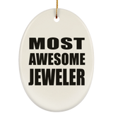 Most Awesome Jeweler - Oval Ornament