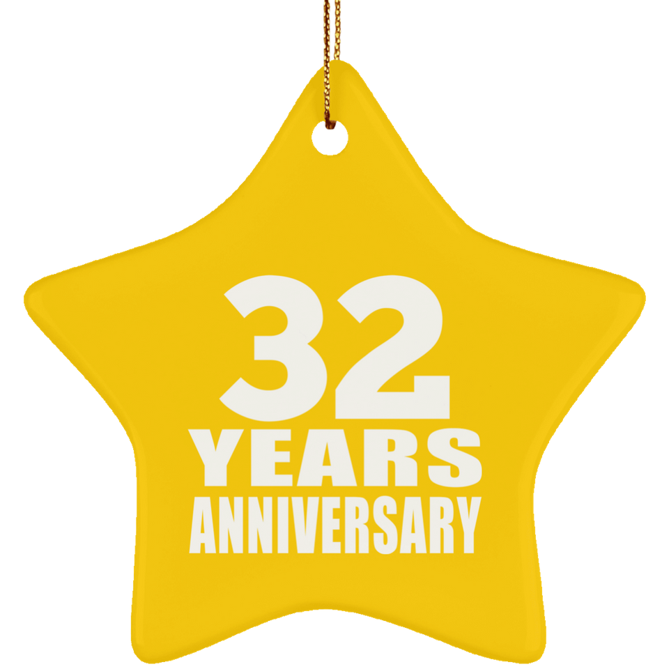 32nd Anniversary 32 Years - Star Ornament