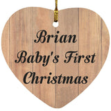 Brian Baby's First Christmas - Heart Ornament C