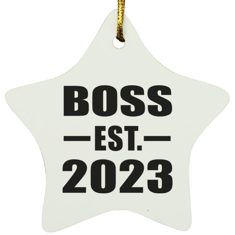 Boss Established EST. 2023 - Star Ornament