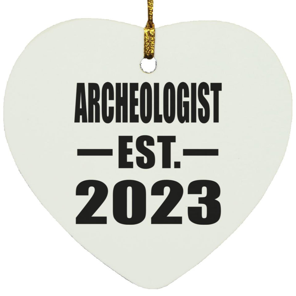 Archeologist Established EST. 2023 - Heart Ornament