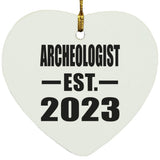 Archeologist Established EST. 2023 - Heart Ornament