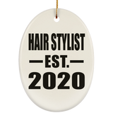 Hair Stylist Established EST. 2020 - Oval Ornament