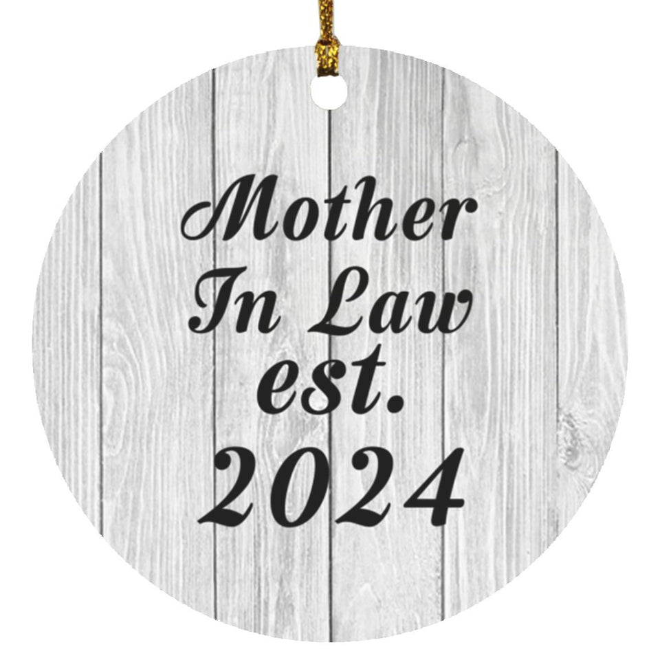 Mother In Law Established Est. 2024 - Circle Ornament F