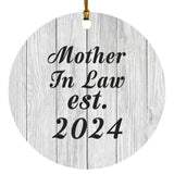 Mother In Law Established Est. 2024 - Circle Ornament F
