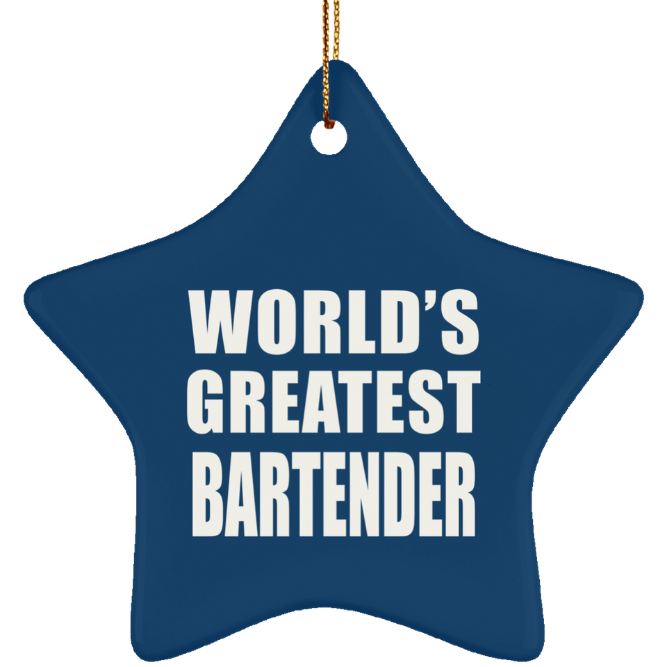 World's Greatest Bartender - Star Ornament