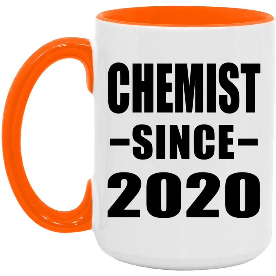 Chemist Since 2020 - 15oz Accent Mug Orange