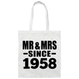 66th Anniversary Mr & Mrs Since 1958 - Tote Bag White