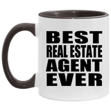 Best Real Estate Agent Ever - 11oz Accent Mug Black