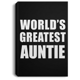 World's Greatest Auntie - Canvas Portrait