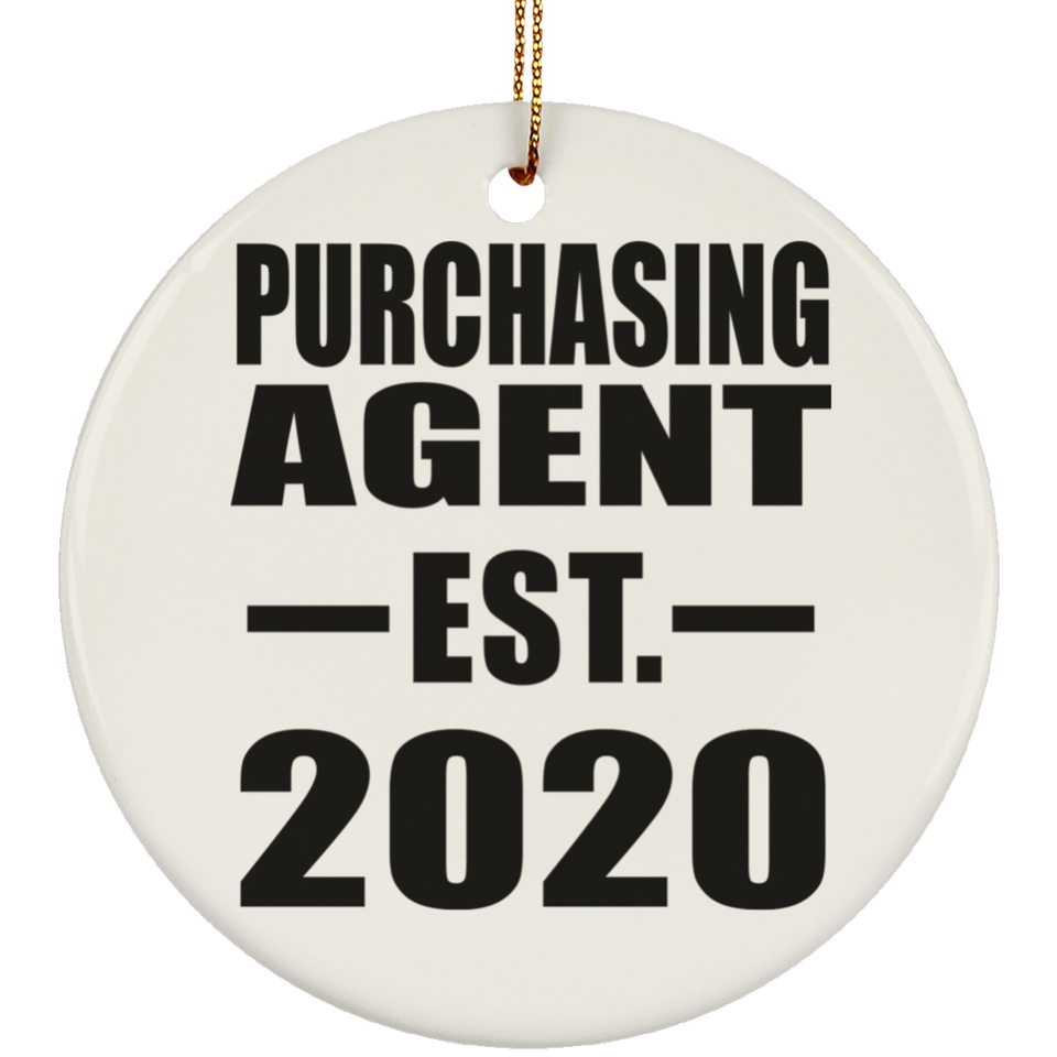 Purchasing Agent Established EST. 2020 - Circle Ornament