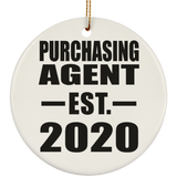 Purchasing Agent Established EST. 2020 - Circle Ornament