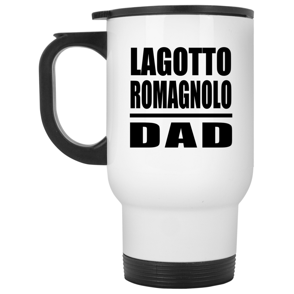 Lagotto Romagnolo Dad - White Travel Mug