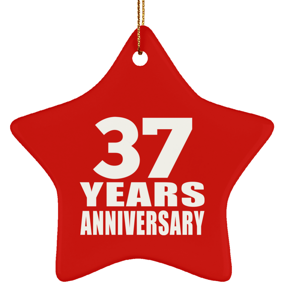 37th Anniversary 37 Years - Star Ornament