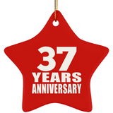 37th Anniversary 37 Years - Star Ornament