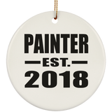 Painter Established EST. 2018 - Circle Ornament