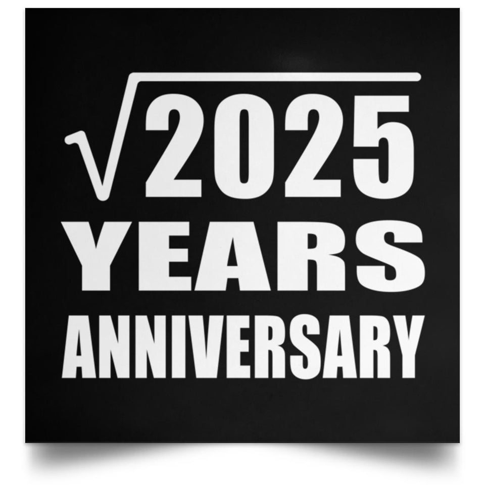45th Anniversary Square Root of 2025 Years Anniversary - Poster Square