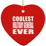 Coolest Military General Ever - Heart Ornament