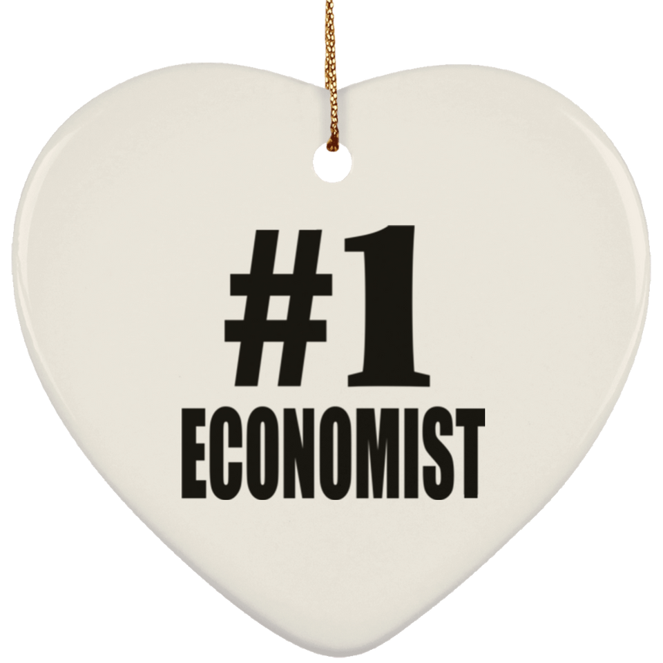 Number One #1 Economist - Heart Ornament