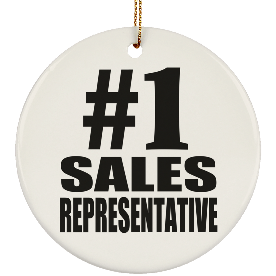 Number One #1 Sales Representative - Circle Ornament