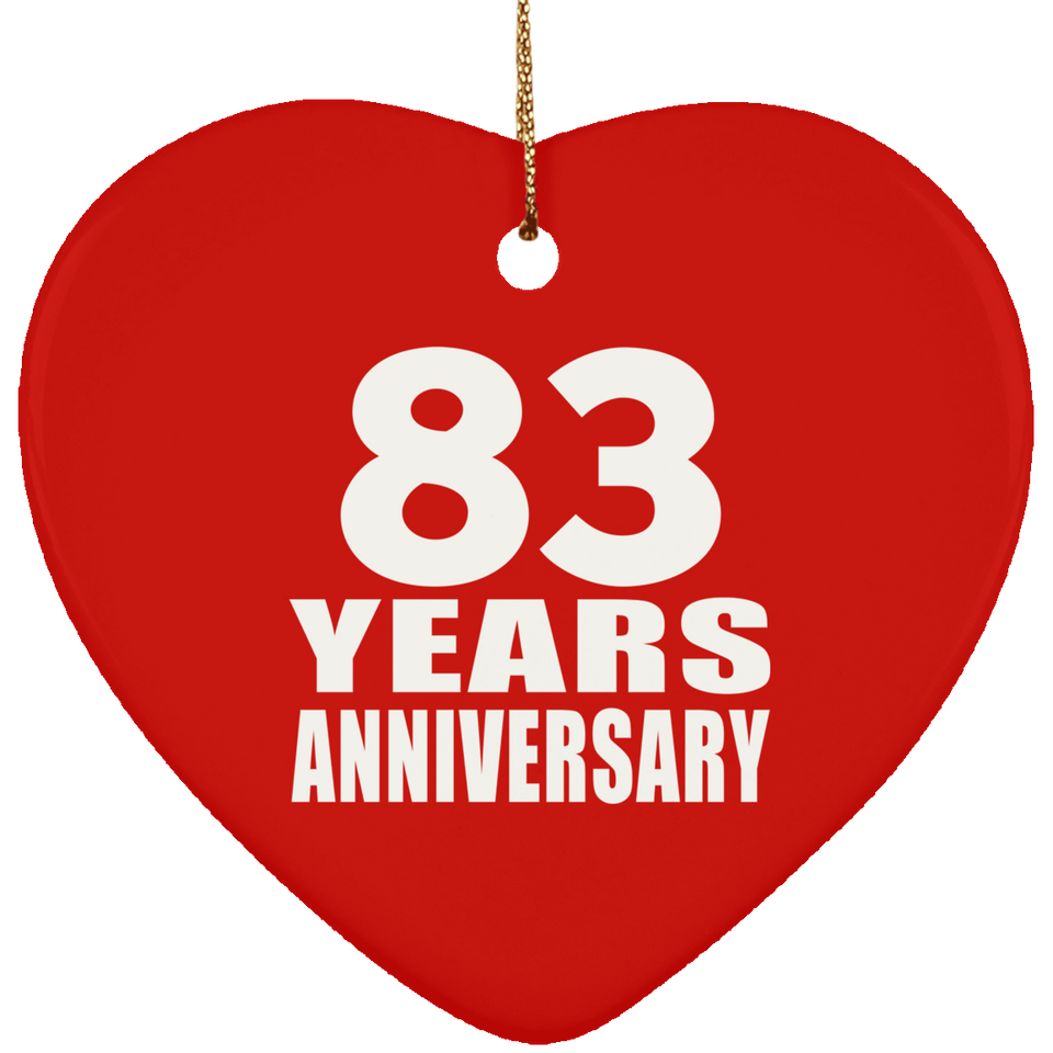 83rd Anniversary 83 Years - Heart Ornament