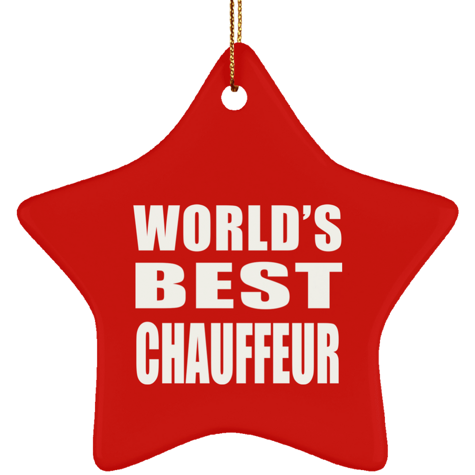 World's Best Chauffeur - Star Ornament