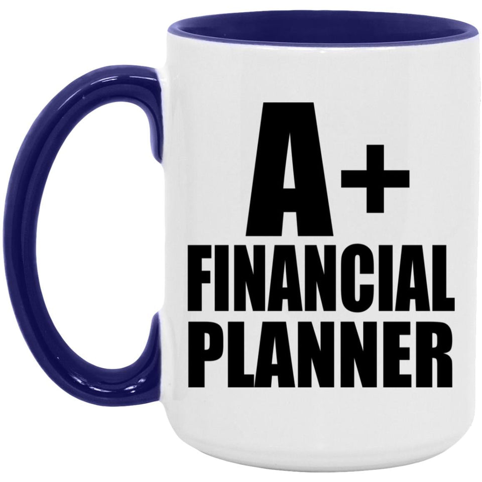 A+ Financial Planner - 15oz Accent Mug Purple