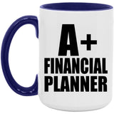 A+ Financial Planner - 15oz Accent Mug Purple