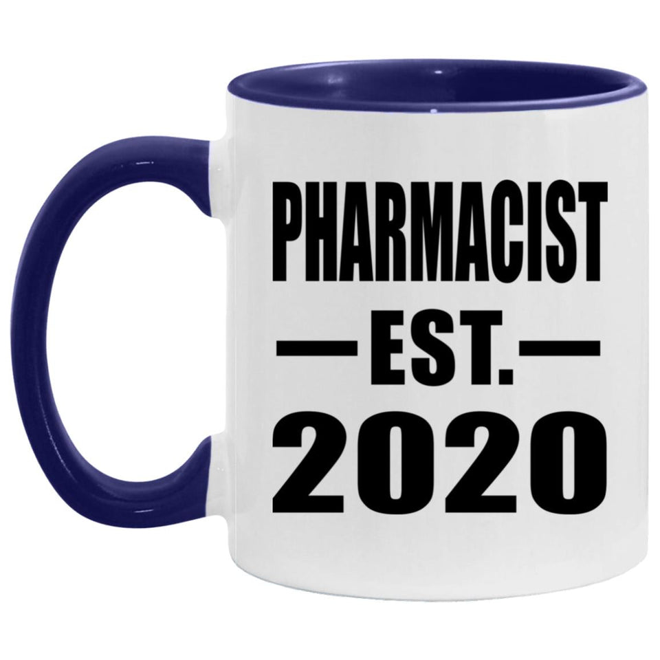 Pharmacist Established EST. 2020 - 11oz Accent Mug Purple
