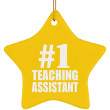 Number One #1 Teaching Assistant - Star Ornament
