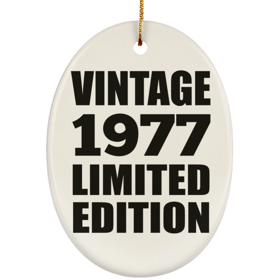 47th Birthday Vintage 1977 Limited Edition - Oval Ornament