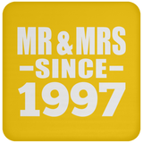 27th Anniversary Mr & Mrs Since 1997 - Drink Coaster