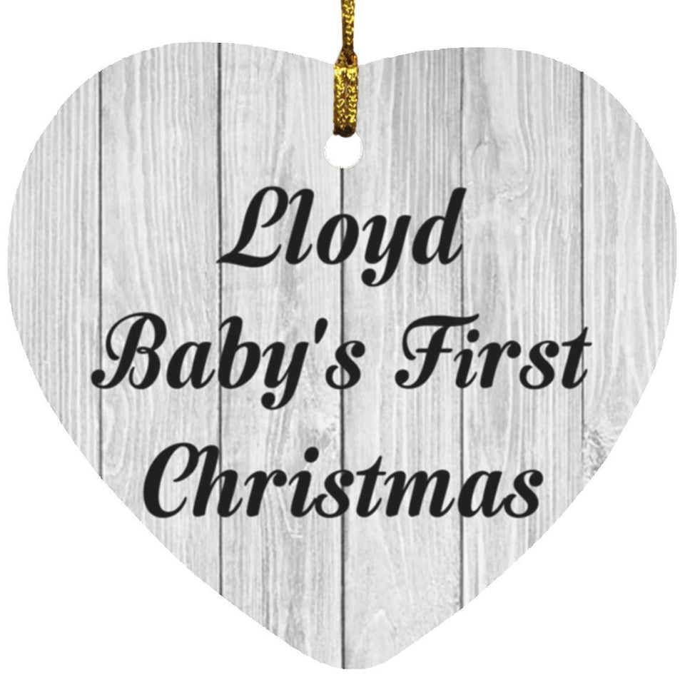 Lloyd Baby's First Christmas - Heart Ornament F