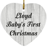 Lloyd Baby's First Christmas - Heart Ornament F