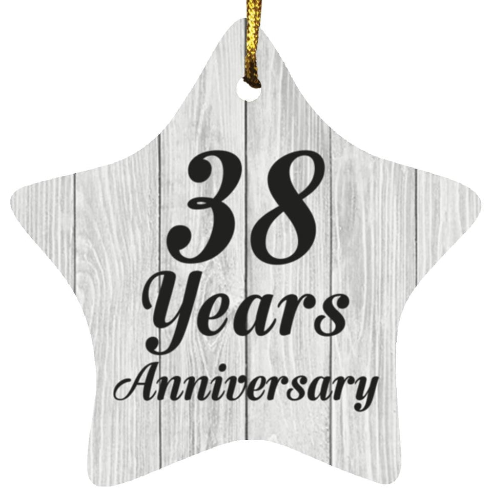 38th Anniversary 38 Years Anniversary - Star Ornament F