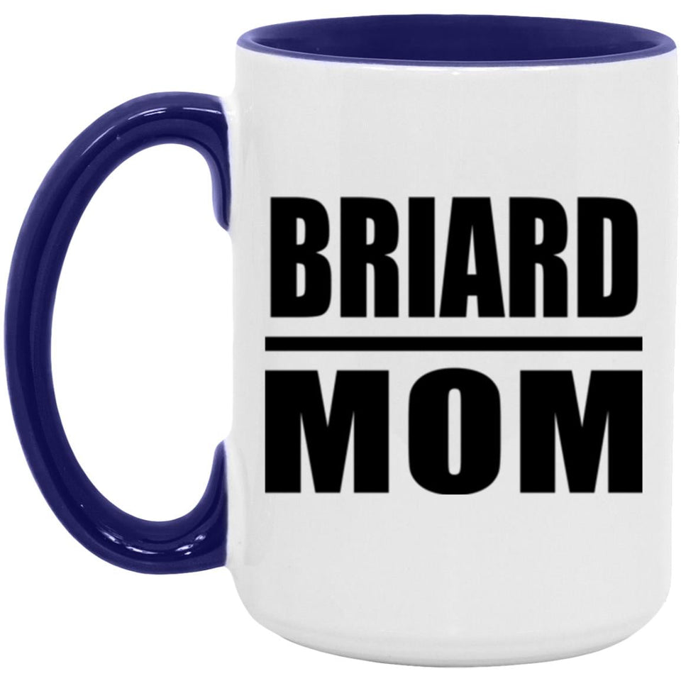 Briard Mom - 15oz Accent Mug Purple